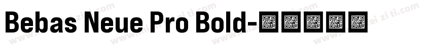 Bebas Neue Pro Bold字体转换